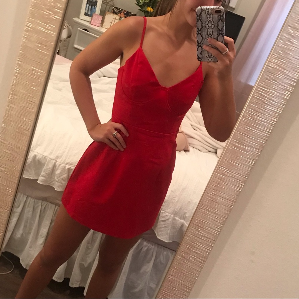 red formal dress